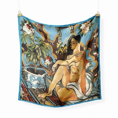 53 cm Ölgemälde intimer guter Zeitraum Damen Twill dekorativer kleiner quadratischer Schal