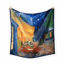 an Gogh oil painting cafe ladies twill small square scarf small silk scarfpicture7