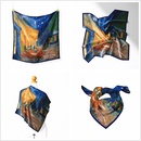an Gogh oil painting cafe ladies twill small square scarf small silk scarfpicture8