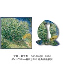 53 cm neuer Van Gogh lgemlde grn lila Damen Twill dekorativer Seidenschalpicture8