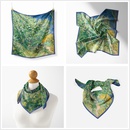 53 cm neuer Van Gogh lgemlde grn lila Damen Twill dekorativer Seidenschalpicture9