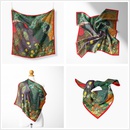 53cm new Van Gogh oil painting series Arles women ladies twill small square scarfpicture9