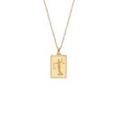fashion twelve constellations 18k golden plated square pendant stainless steel clavicle chainpicture11