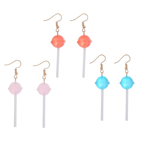 cute heart-shaped lollipop earring resin candy earrings's discount tags