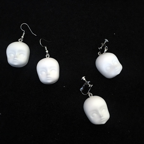 creative simple baby face earrings resin drop earrings's discount tags