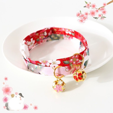 simple adjustable pet flower hollow bell cat dog collar pet accessories NHDAY674903's discount tags