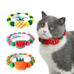 Animal de compagnie chat chien dessin animé en peluche couleur des fruits mignon écharpe accessoires collier