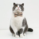 Pet British gentleman plaid striped bow tie collar cat dog antisuffocation accessoriespicture8