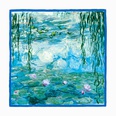 53cm Monet oil painting series Water lilies under the willow tree ladies twill scarfpicture12