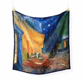 an Gogh oil painting cafe ladies twill small square scarf small silk scarfpicture12