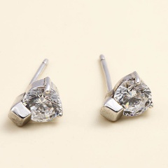 Light Luxury Small Niche Zircon 925 Silver Stud Earrings