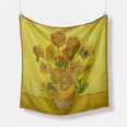 Ladies Twill Decoration Van Gogh Sunflower Oil Painting Series Silk Scarfpicture12