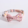 Pet Collar Cat Dog Plaid Daisy Flower Bow Adjustable Bell Collarpicture12