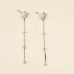 Temperament and Fashion Long 925 Silver Earrings
