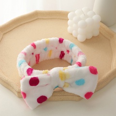 Simple Color Polka Dot Bow Knot Hairband