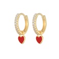 fashion heartshaped earrings ear buckle drop oil copper earringspicture37