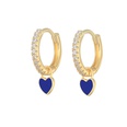 fashion heartshaped earrings ear buckle drop oil copper earringspicture43