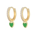 fashion heartshaped earrings ear buckle drop oil copper earringspicture44