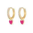 fashion heartshaped earrings ear buckle drop oil copper earringspicture45