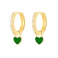 fashion heartshaped earrings ear buckle drop oil copper earringspicture46
