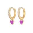fashion heartshaped earrings ear buckle drop oil copper earringspicture48
