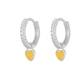 fashion heartshaped earrings ear buckle drop oil copper earringspicture53