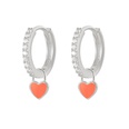 fashion heartshaped earrings ear buckle drop oil copper earringspicture54