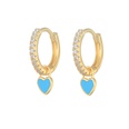 fashion heartshaped earrings ear buckle drop oil copper earringspicture18