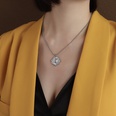 European and American irregular geometric pendant square titanium steel necklacepicture13