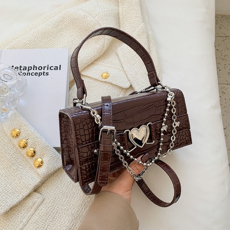 Fashion crocodile pattern hand-held chain women's underarm bag 21.5*10*6cm's discount tags