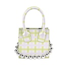 Spring womens fashion contrast color plaid handheld shoulder bag 13137cmpicture11
