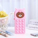 8519535cm cochon rose gros ours mignon rongeur pionnier stylo  bulles sac silicone papeterie bote crayon sacpicture8