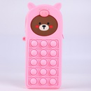 8519535cm Rosa cerdo grande lindo oso roedor pionero burbuja pluma bolsa silicona papelera caja lpiz bolsapicture9