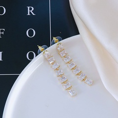 geometric diamond drop earrings simple copper earrings