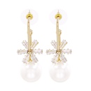 new Korean style pearl pendant inlaid zircon copper earringspicture8