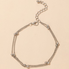 simple fashion double-layer beach alloy anklet wholesale