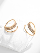 Fashion Copper Geometric Curved Microset Zircon Earringspicture7