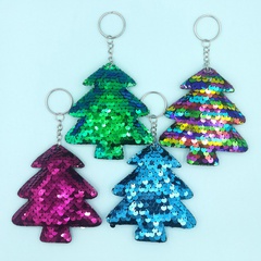 Reflective Flip Sequin Christmas Tree Keychain Combination Bag Small Pendant