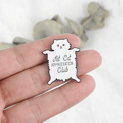 cartoon cute creative fat cat alloy dripping oil brooch