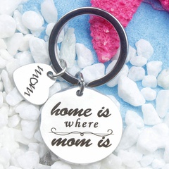 Mother's Day gift stainless steel keychain pendant wholesale