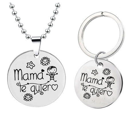 Spanish mama te quiera mother's day gift stainless steel necklace keychain's discount tags