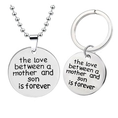 Mother's Day Stainless steel keychain necklace wholesale