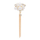 fashion retro diamondstudded pearl flower tassel alloy broochpicture11
