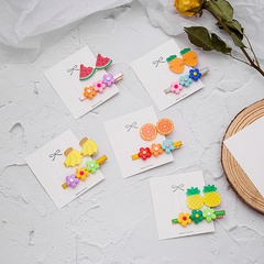 cute fashion fruit flower sweet cartoon color edge clip accessories
