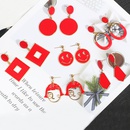 New Year Creative Red Simple Geometric Stud Metal Earringspicture7