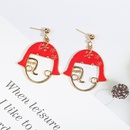 New Year Creative Red Simple Geometric Stud Metal Earringspicture8