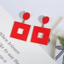 New Year Creative Red Simple Geometric Stud Metal Earringspicture9