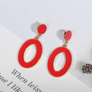 New Year Creative Red Simple Geometric Stud Metal Earringspicture10