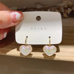 Fashion heart shaped pearl ear new alloy earrings jewelry women