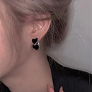 retro drop glaze black heart shaped new alloy earrings femalepicture8